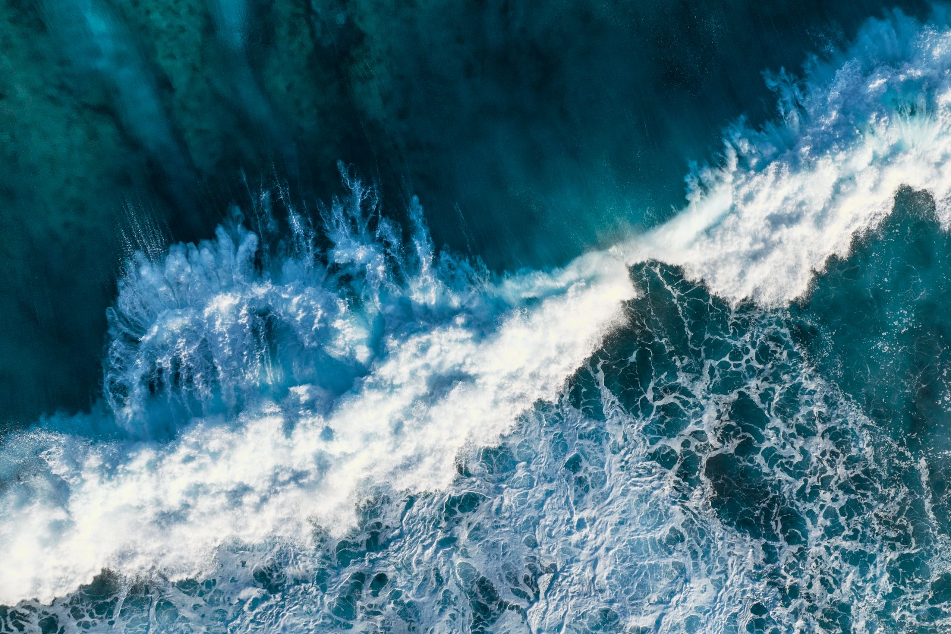 Aerial Drone View Of Waves