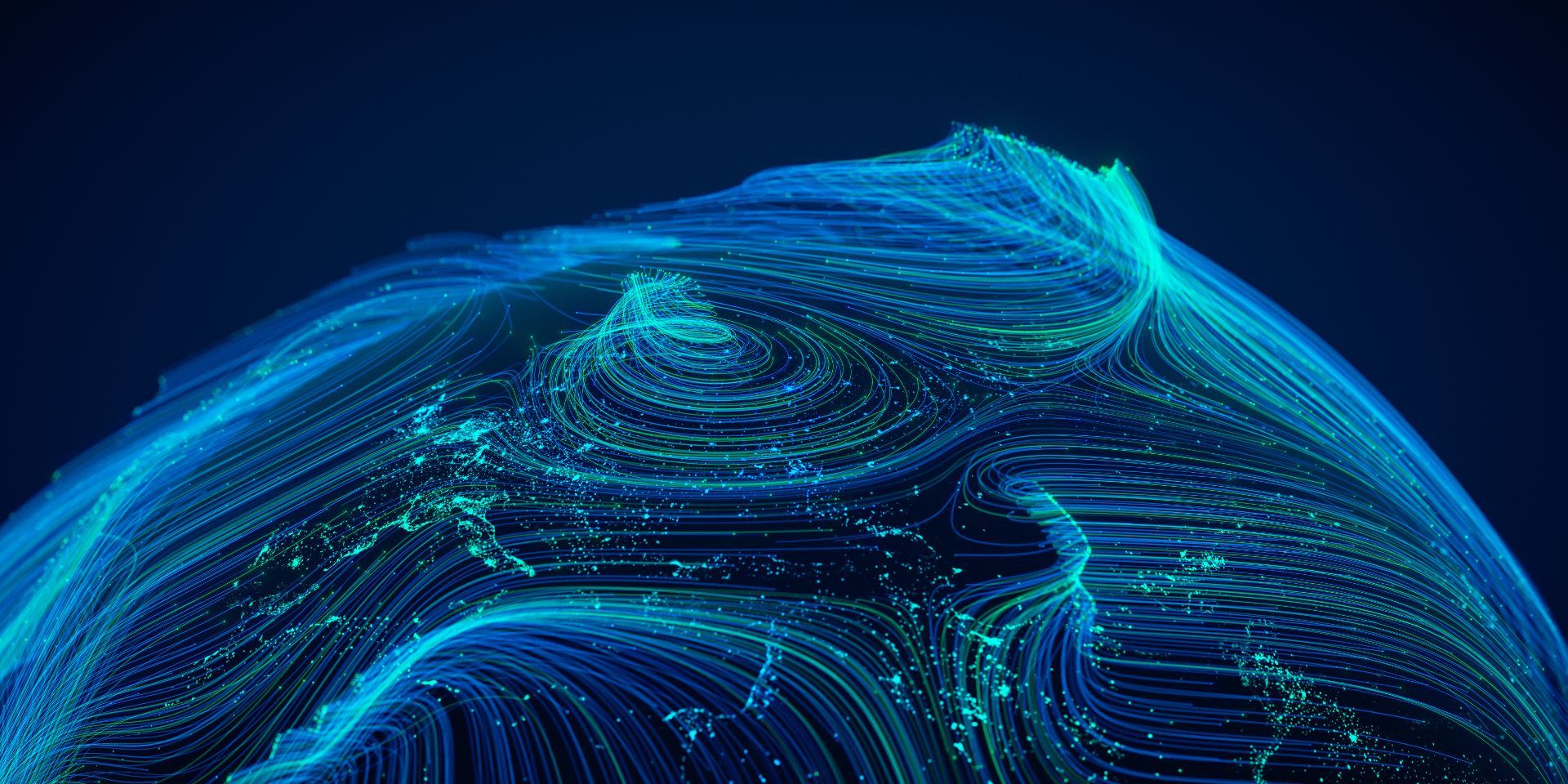Global Data Flow (World Map Credits to NASA)